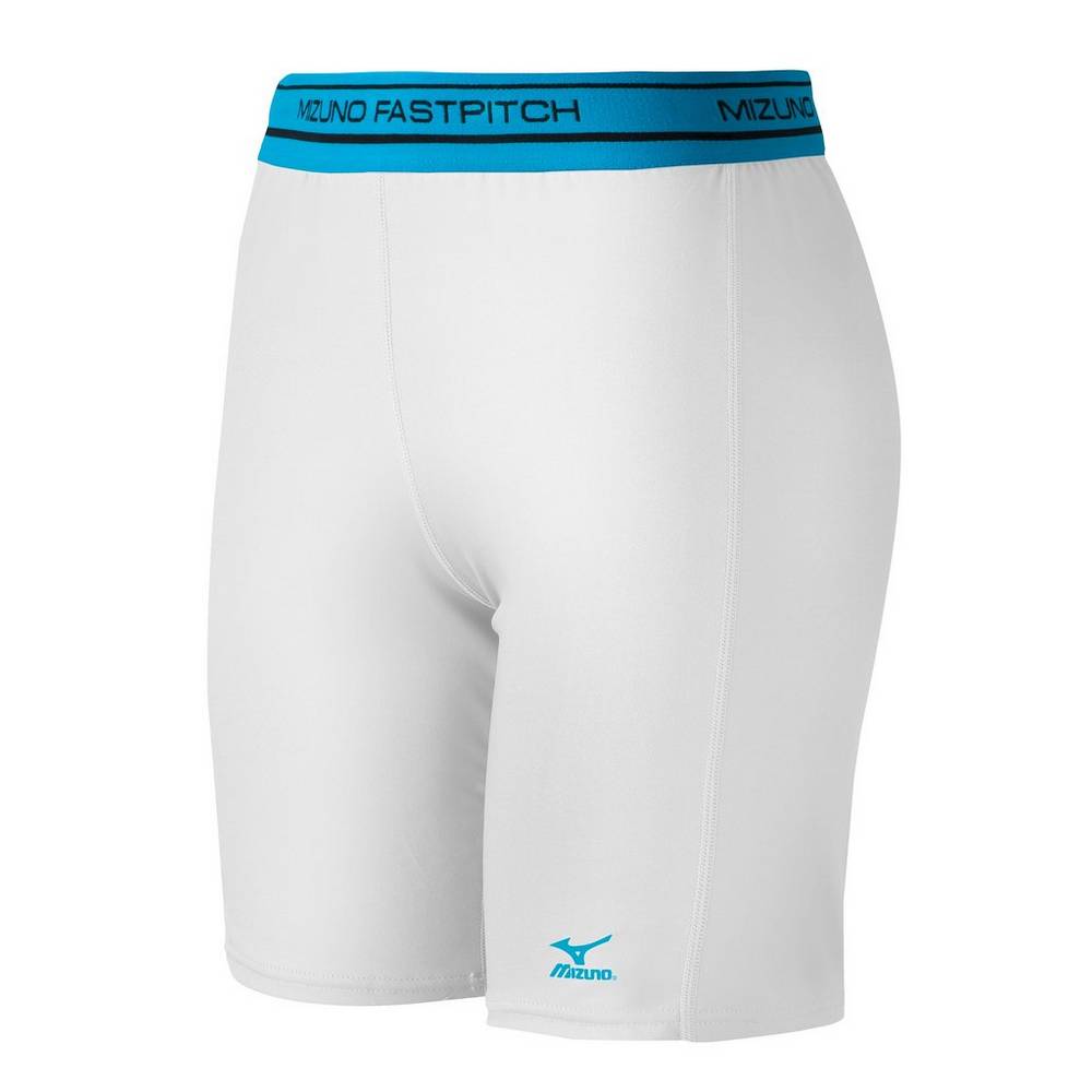 Damske Šortky Mizuno Nizke Rise Compression Sliding Softball Biele Vypredaj ADGH73892